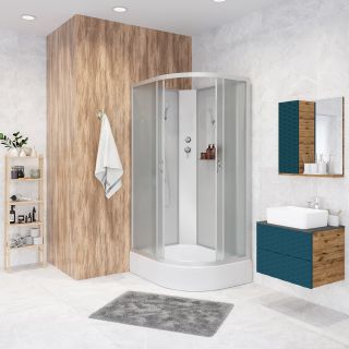 Душевая кабина Niagara NG-33294-14LBK 120x90см серебро/матовое