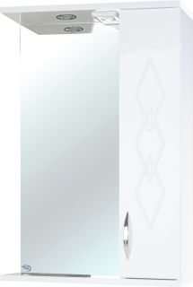 Зеркало-шкаф с подсветкой Bellezza Элеганс 55см правый белый 00000004894