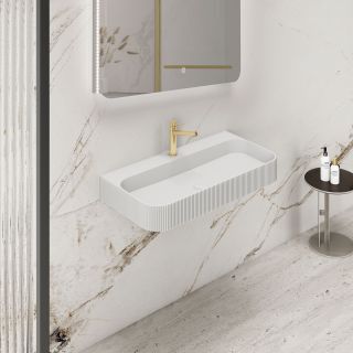 Раковина Solid Surface Vincea VWB-6SG75MW, 750*460*120, подвесная, цвет белый матовый