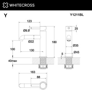Смеситель для раковины WHITECROSS Y Y1211GL золото