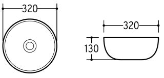 Накладная раковина Charus Emilia 700-013B 32см чёрный