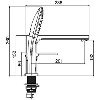 Смеситель на борт ванны Gappo G1117-8 белый/хром