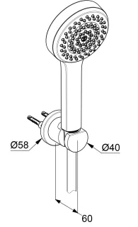 Душевая лейка Kludi Dive 6885039-00 чёрный матовый