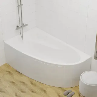 Акриловая ванна 1ACReal Мадрид Щ0000045646 правая обрезанная 170x95 см белый