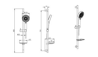 Душевой гарнитур Aquatek Вега AQ2031BGM оружейная сталь