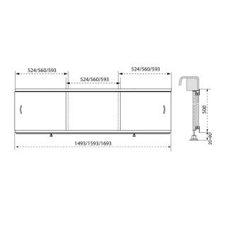 Раздвижной экран для ванны Triton Щ0000049088 160 см