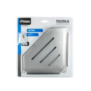 Полка угловая одноэтажная Fixsen Hi-Tech хром (FX-841)