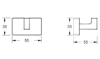 Крючок для ванной комнаты Shevanik SG5611T оружейная сталь