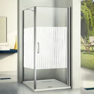 Душевой уголок Good Door Pandora CR-80-T-CH стекло прозрачное с рисунком Тростник