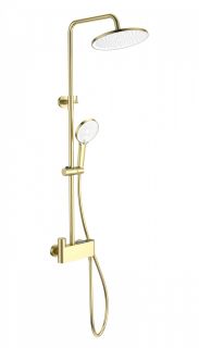 Душевая стойка Wonzon & Woghand Muse Corno WW-B3110-BG с термостатом брашированное золото