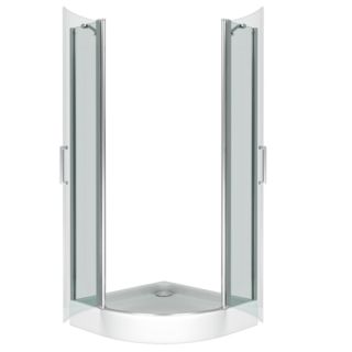 Душевой уголок Good Door Pandora R-80-T-CH стекло прозрачное с рисунком Тростник