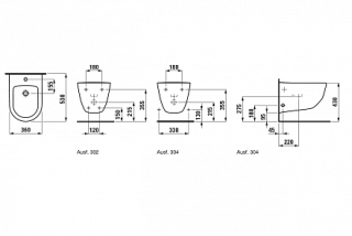 биде напольное Laufen Pro 8.3295.1.000.304.1