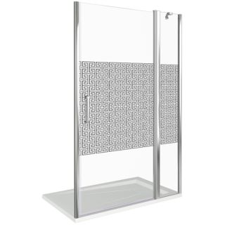 Душевая дверь Good Door Fantasy WTW-140-F-CH стекло прозрачное с зеркальным рисунком Фэнтази