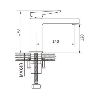 Смеситель для раковины Shevanik S8901-1 хром
