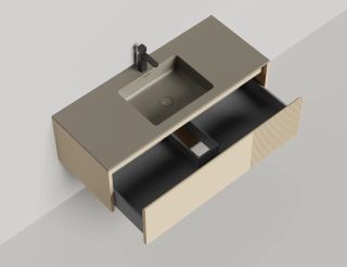 Подвесная тумба Salini Domino 27D112IN 120см эмаль под встраиваемую раковину