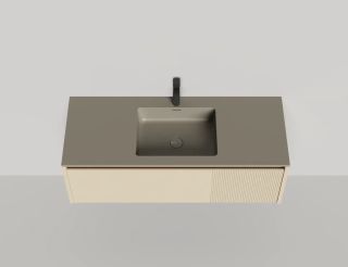 Подвесная тумба Salini Domino 27D112IN 120см эмаль под встраиваемую раковину