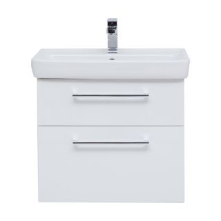 Тумба подвесная Dreja.Rus Q MAX 70 под умывальник Q-70, белый глянец