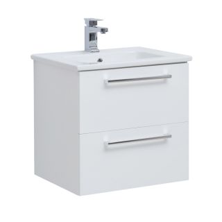 Тумба подвесная Dreja.Rus GIO 60 под умывальник Эйфория-60, белый глянец