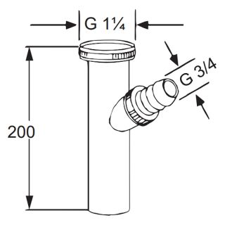 Сливная труба Kludi хром 1046205-00