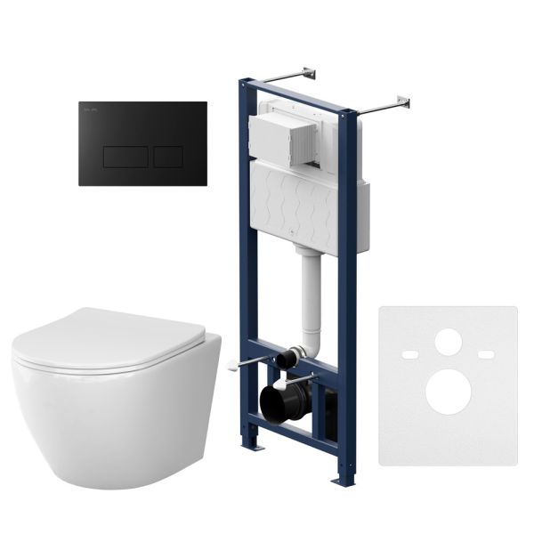 Унитаз с инсталляцией AM.PM Like IS47038.801900 черный