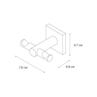 Крючок одинарный Fixsen Lux Satin, сатин (FX-16005)