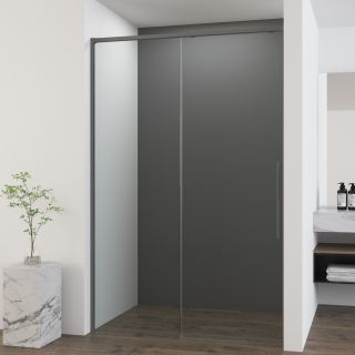 Душевая дверь Vincea Ultima VDS-7UL100CLGM, 1000, вороненая сталь, стекло прозрачное