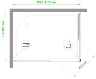 Душевой уголок Royal Bath HKD 110x80см белый RB8110HPD-C