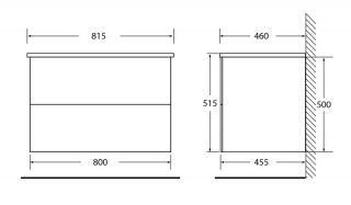 Тумба под раковину BelBagno подвесная 80x50см Rovere Nature ETNA-800-2C-SO-RN-P