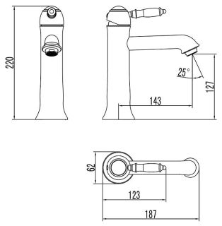 Смеситель для раковины Lemark Villa LM4837B с донным клапаном бронза