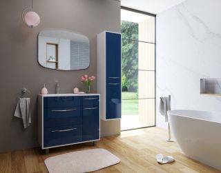 Напольная тумба под раковину Эстет Barcelona ФР-00003580 Л 90см три ящика одна дверь