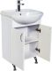 Тумба с раковиной Orange Роса LA-50TUW+RA белый