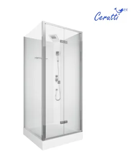 Душевая кабина Ceruttispa BELLA90T 90x90 см хром
