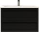 Подвесная тумба под раковину Art&Max Platino 100см чёрный матовый AM-Platino-1000-2C-SO-NM
