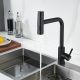 Смеситель для кухни Shevanik S263H с мультифункциональным изливом чёрный