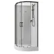 Душевая кабина Aquanet Passion EVO 282010 R 100x100 см профиль чёрный  стекло прозрачное