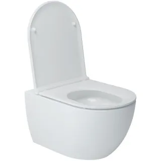 Унитаз подвесной ArtMax Torino AM823-V безободковый с вихревым смывом и сиденьем микролифт белый