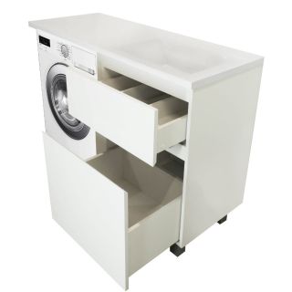 Напольная тумба с раковиной Эстет Dallas Luxe ФР-00002907 П 140см два ящика белый