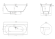 Ванна из искусственного камня Salini Ornella Axis Kit S-Sense 103513MRF 170x75см RAL полностью