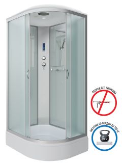 Душевая кабина Niagara NG-33974-14LP 90x70см серебро/матовое