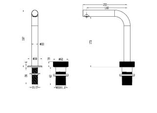 Автоматический смеситель для раковины Boheme Tech 158-B чёрный