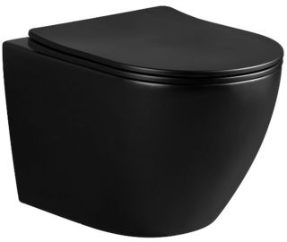 Подвесной унитаз Cerutti SPA Ticino Aria MB CT8918 безободковый чёрный матовый