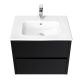 Тумба под раковину Акватон Римини 60см чёрный глянец 1A226601RN950