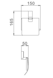 Держатель для туалетной бумаги Haiba HB8803 хром