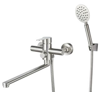Смеситель для ванны с душем РМС SUS124-006EP нержавеющая сталь