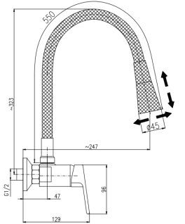 Смеситель для кухни Rav Slezak Colorado CO102.5/13CMAT черный