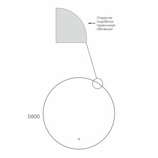 Зеркало Reflexion Hoop RF4311HO с LED подсветкой и сенсорным 80х80