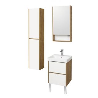 Зеркальный шкаф Акватон Сканди 45см белый/дуб рустикальный 1A252002SDZ90