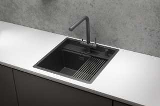 Мойка кухонная Granula 5051, ЧЕРНЫЙ МАТОВЫЙ