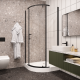 Душевой уголок Cerutti SPA KORRA Z90B  90x90см чёрный