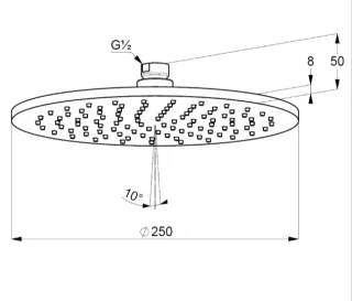 Верхний душ Kludi A-QA 64325N2-00 25 см сталь оружейная брашированная